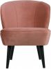 WOOOD Fauteuil 'Sara' Velvet, kleur Oudroze online kopen