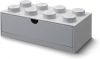 LEGO bureaulade 8 noppen 15, 8 x 31, 6 cm polypropeen lichtgrijs online kopen