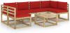 VIDAXL 7 delige Loungeset met kussens ge&#xEF, mpregneerd grenenhout online kopen