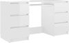 VidaXL Schrijftafel 140x50x77 cm bewerkt hout hoogglans wit online kopen