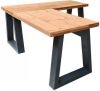 Wood4you Hoekbureau Vancouver Roasted Wood 160/160lx74dx75h Antraciet online kopen