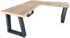 Wood4you Hoekbureau Vancouver Steigerhout 180/120lx74dx75h Antraciet online kopen