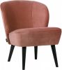 WOOOD Fauteuil 'Sara' Velvet, kleur Oudroze online kopen