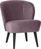 Woood Sara Fauteuil Velvet Warm Lila 59x71x70 online kopen