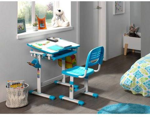 Vipack kinderbureau Comfortline met stoel blauw 66x47x54/76 cm Leen Bakker online kopen