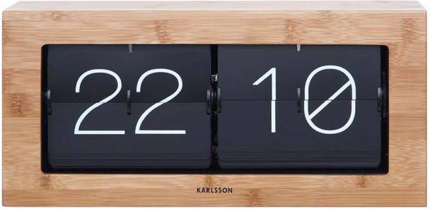 Karlsson Wandklokken Wall/Table Clock Boxed Flip Xl Bruin online kopen