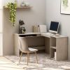 VIDAXL Hoekbureau L vormig 120x140x75 cm bewerkt hout betongrijs online kopen