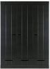WOOOD Kledingkast 'Connect' 3 deuren en 3 laden, kleur Zwart online kopen