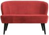 WOOOD Bankje 'Sara' Velvet, kleur Raspberry online kopen
