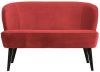 WOOOD Bankje 'Sara' Velvet, kleur Raspberry online kopen